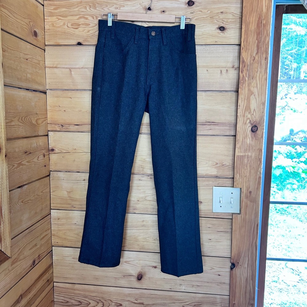 Vintage Action Slacks Pants Mens 32x30 Charcoal Grey Sta Prest Trousers Levis